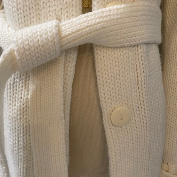 Zara Sweater White Belt Long M - Picture 5 of 15